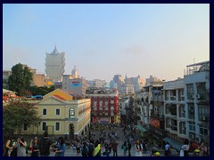 Macau Old Town and casino area seen from St Paul's Ruins.
